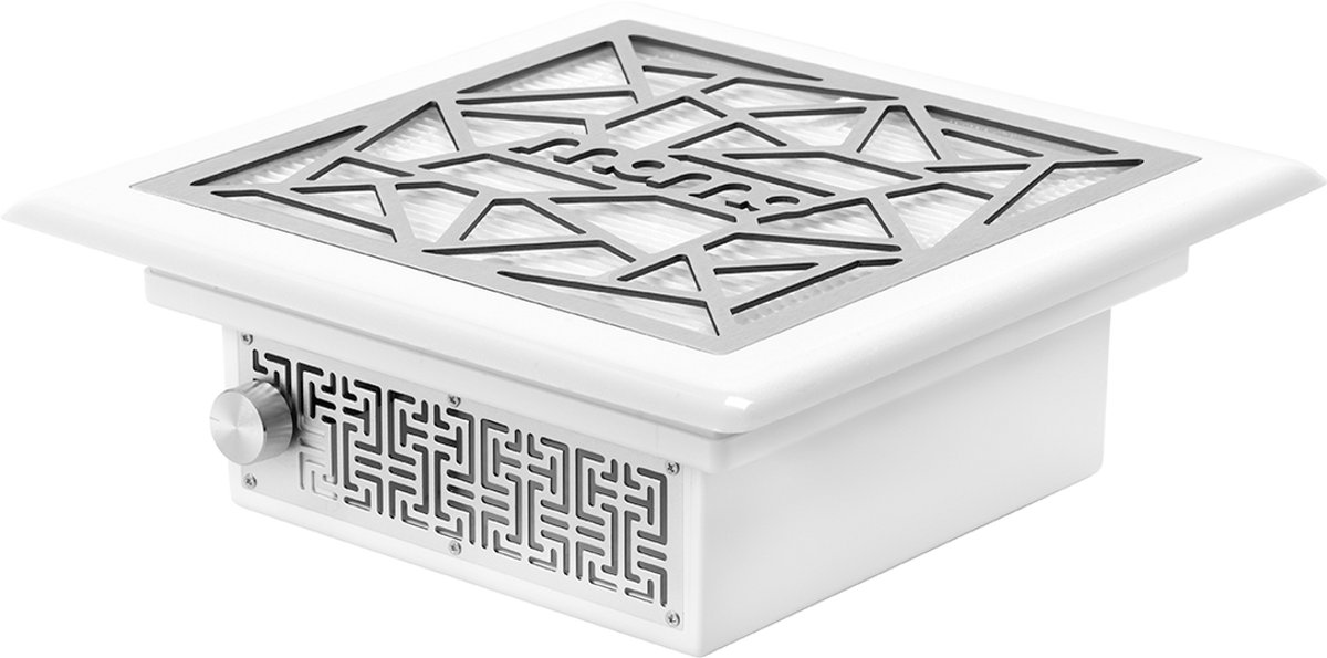 Momo J-404 Inbouw Nagelafzuiger – Stofafzuiger Tafel – 24W – Traploos Regelbaar – Filter – Wit/Zilver
