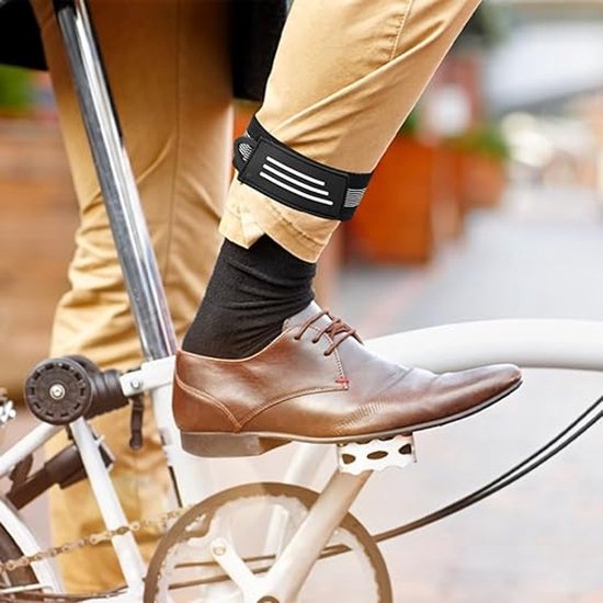 Broekklemmen - Set Van 8 - Elastische Broekbinders Met Klittenband Voor Fietsers - Broekklem Op De Fiets - Reflecterende Fietsbroekclips - Fietsbroekclips - Reflecterende Fietsclips - Geschikt Voor Nachtsporten, Fietsen En Wandelen — afbeelding 5
