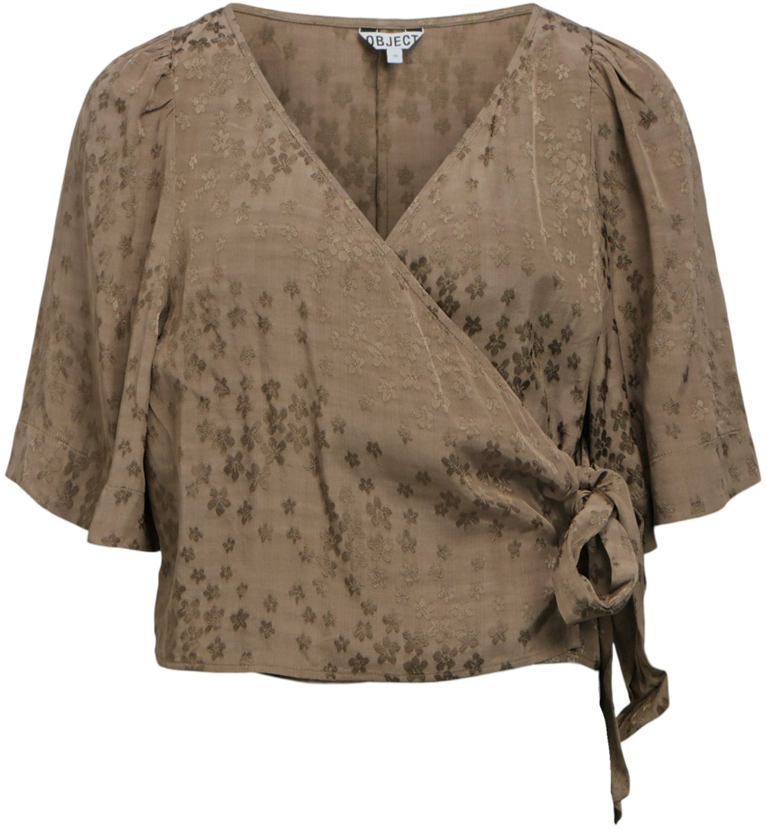 Object Objbela Re S/s Top Dames - Jurken - Taupe - Maat 34