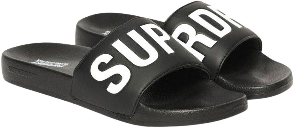 Superdry Pool Badslippers Heren Zwart