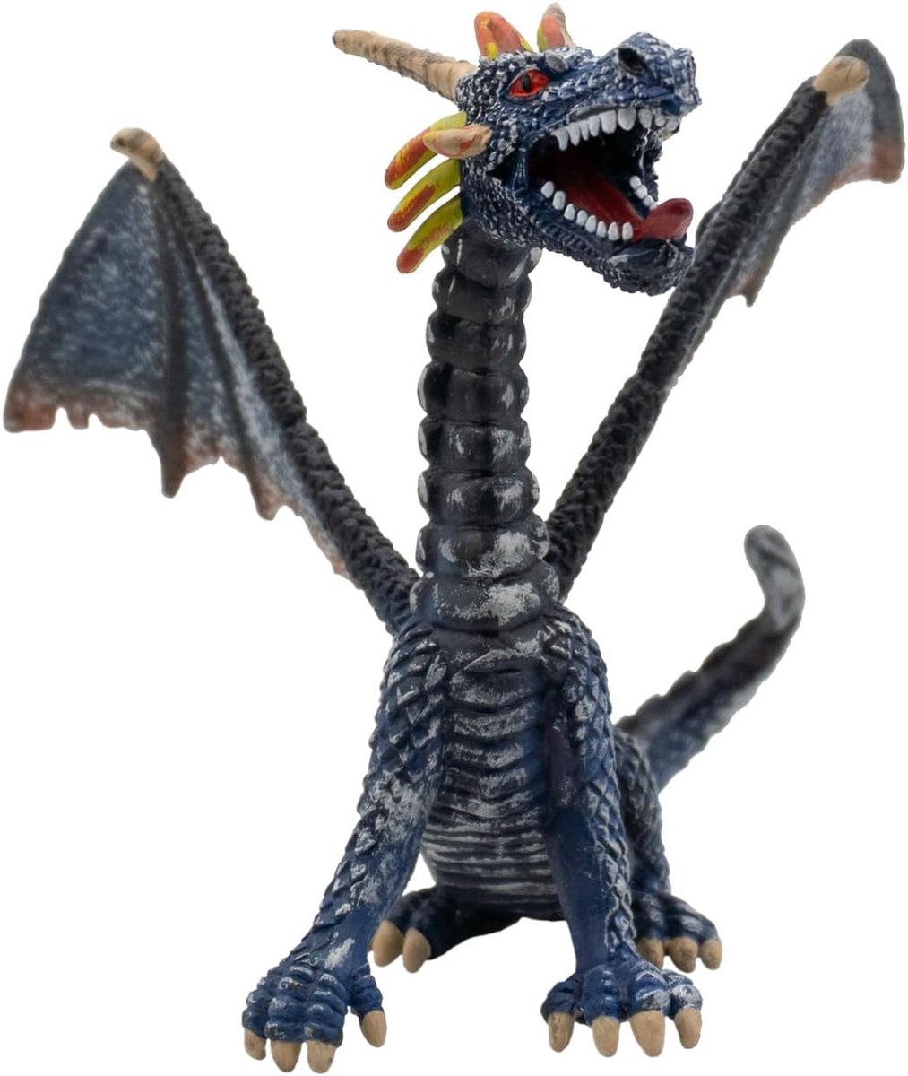 Bullyland 75594 – Speelfiguur Zittende Blauw/Zilveren Draak – ca. 8,7cm – levensecht en detailrijk vormgegeven – ideaal als fantasiefiguur, decoratie of klein cadeautje voor kinderen vanaf 3 jaar