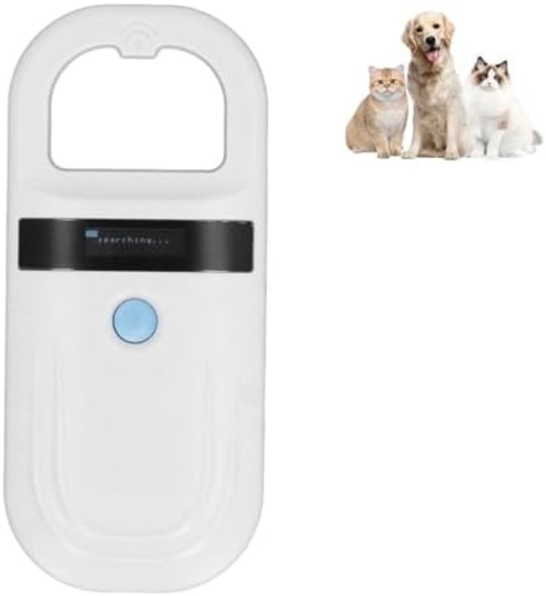 RUX® Chipreader – Chiplezer Huisdier – Geheugen van 128 Records – Voor Alle Dieren - Zwart - 18cm x 10cm x 4cm