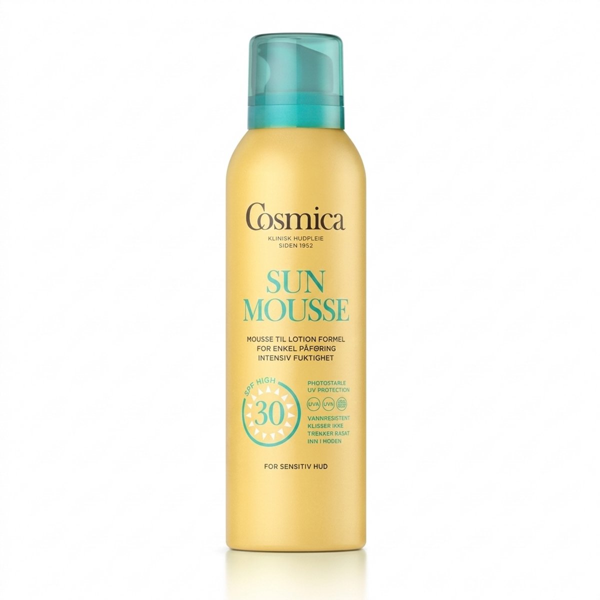 Cosmica Sun Body Mousse SPF30 – 150 ml – Parfumvrij – Waterresistent – Voor Gevoelige Huid