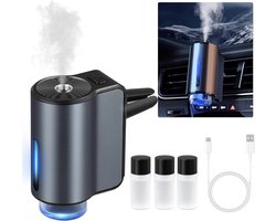 Auto-diffuser, luchtverfrisser, smart auto-luchtverfrisser met 3 parfums, universeel oplaadbaar, intelligente 3 modi/kleur, automatisch aan/uit, elektrische luchtverfrisser met
