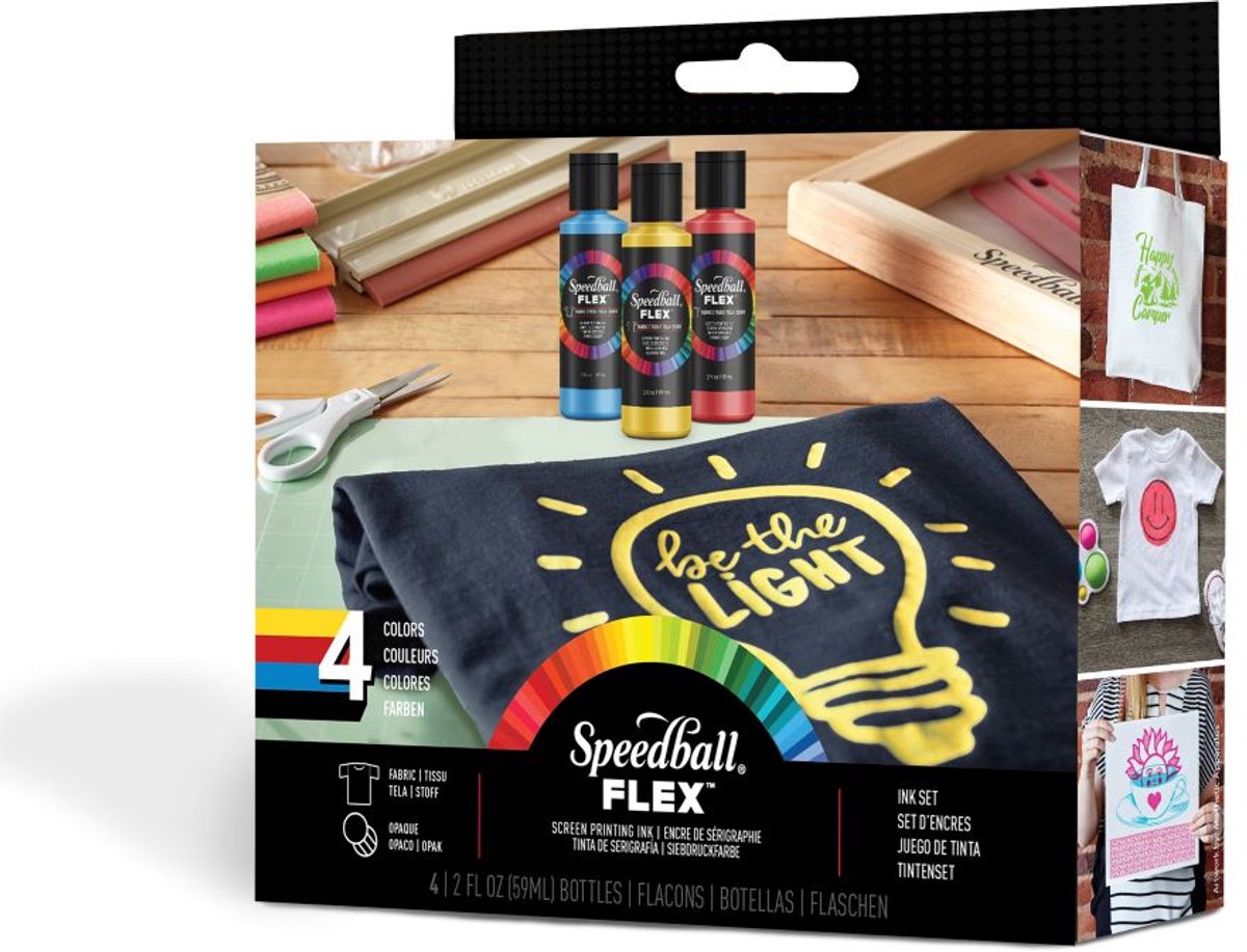 Speedball Starter set flex fabric screen printing -zeefdruk