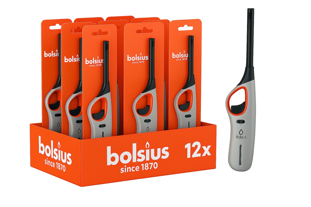 Bolsius navulbare aanstekers - 12 stuks - 20 cm