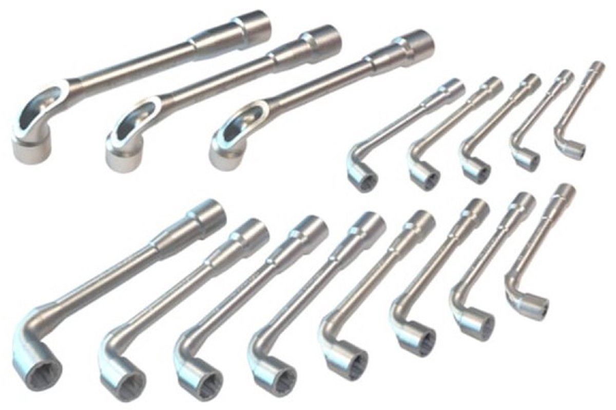 XHANDER gebogen Pijpsleutelset 16-delig - 8 tot 24 mm