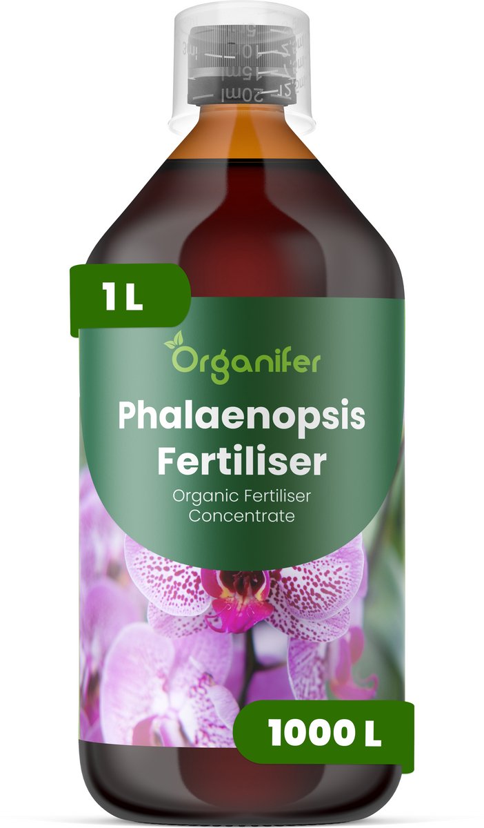 Vloeibare Meststof Voor Phalaenopsis 1 L Voor 1000 L - Npk 3-4-3 - Ondersteunt Langdurige Bloeicycli En Herhaalde Bloei - Versterkt Bloemstelen En Verbetert Het Behoud Van Knoppen - Verbetert De Algehele Plantvitaliteit - Organifer
