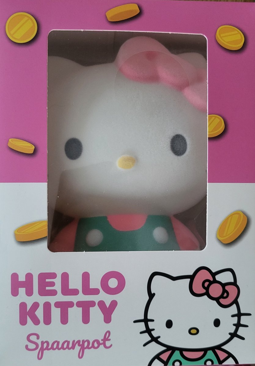 Hello Kitty Spaarpot groen roze