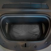 Smartliner 3D Kofferbakmat Cargo Front voor Tesla Model Y 2021-2025 - Op Maat Gemaakte Bescherming - Duurzaam Polyethyleen - Verhoogde Randen - Zwart - Eenvoudige Installatie