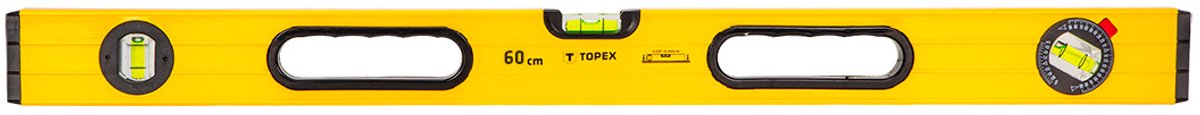 Topex 600 Serie - Aluminium Waterpas - 60 cm - 3 Libellen - Hoogwaardige Afwerking