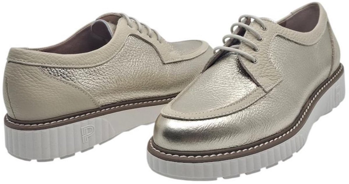 Pitillos 11083 Oro | Gouden veterschoen dames