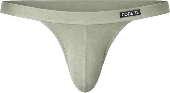 CODE 22 Core Thong Khaki - MAAT M - Heren Ondergoed - String voor Man - Mannen Thong