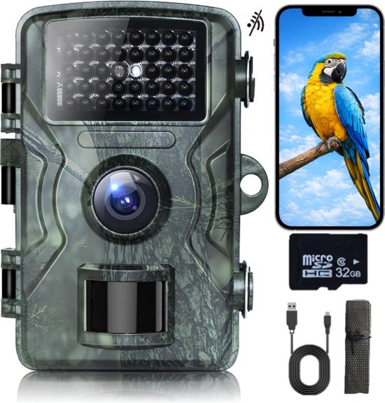 Wildcamera met nachtzicht - Voor Buiten - Incl.32GB SD