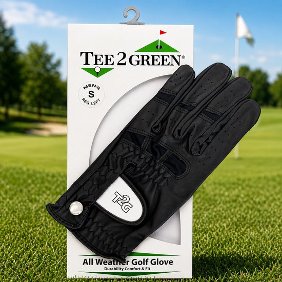 Tee2Green Golfhandschoen Heren Maat S Links - All Weather Golf Glove met Balmarker - Comfort & Grip -golftraining-golfaccesoires - golfcadeau van Merkloos — afbeelding 2