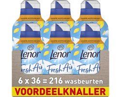 Lenor Fresh Air Wasverzachter - Zonnestralen - 6 x 36 Wassen