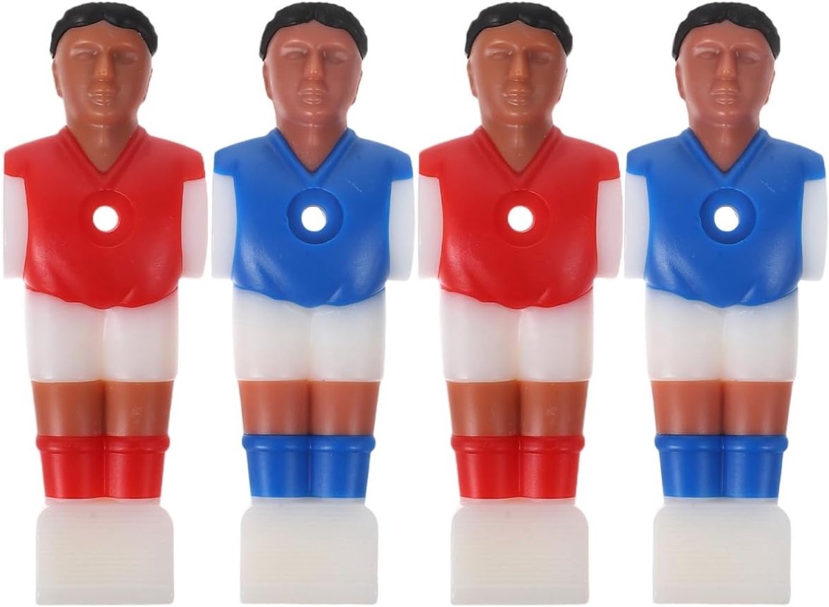 Baby Voetbal Speelgoed voor Kinderen - Voetbalstandbeeld, Actiefiguur en Vervangende Onderdelen in Rood en Blauw voor Creatief Spel