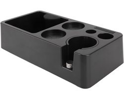Multifunctioneel Tamping Station voor Koffie, Tamperhouder en Portafilterstand voor Thuis en Café, Zwart