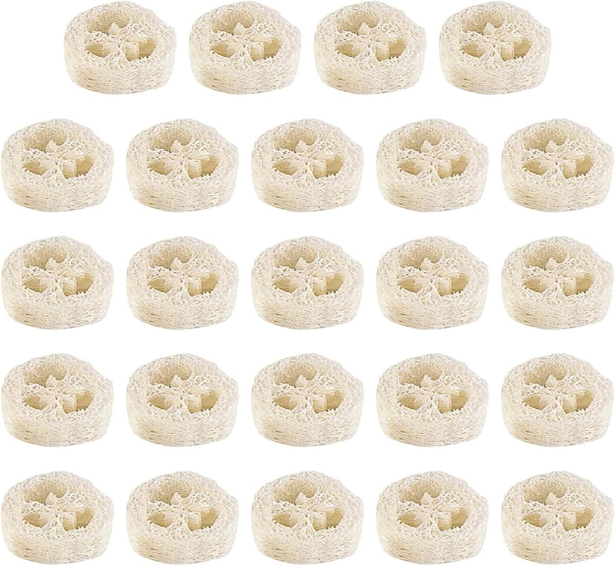 Natuurlijke Luffa Zeep Pads - 24 Stuks, Duurzame Spons voor Douche, Badkamer en Keuken, Milieuvriendelijk en Herbruikbaar