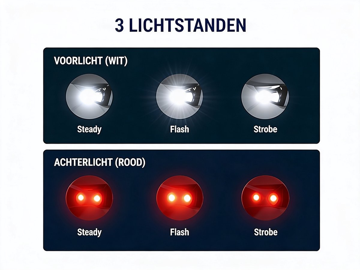 DRA LOGISTICS Fietsverlichting Set Voor & Achter - Inclusief 4x CR2032 thumbnail 3
