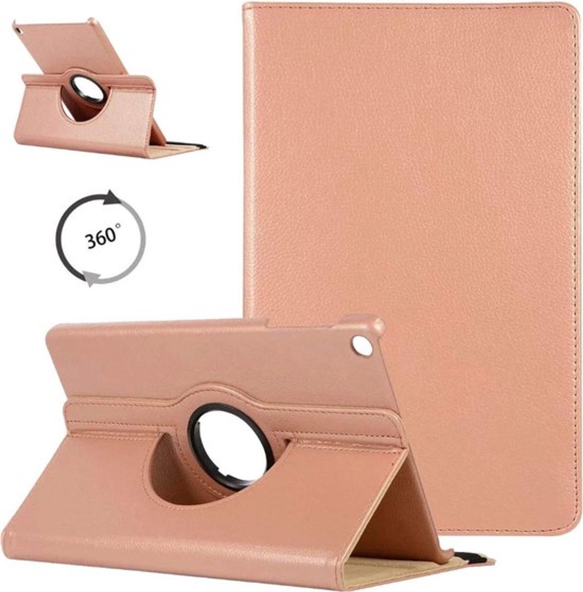 Cityhoesje - 360° Draaibaar Bookcase Samsung Tab A (2019) 10,1 inch - Roségoud
