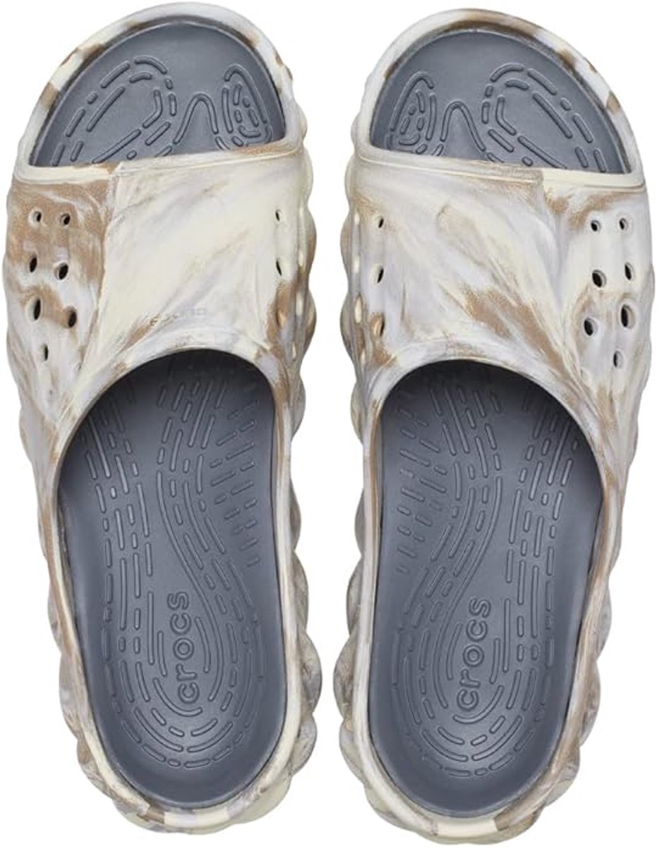 Crocs Echo Marbled Slide Bone/Multi Maat 42/43 US M9/W11