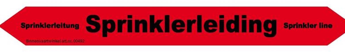 Leidingmarkering-Sticker Sprinkler