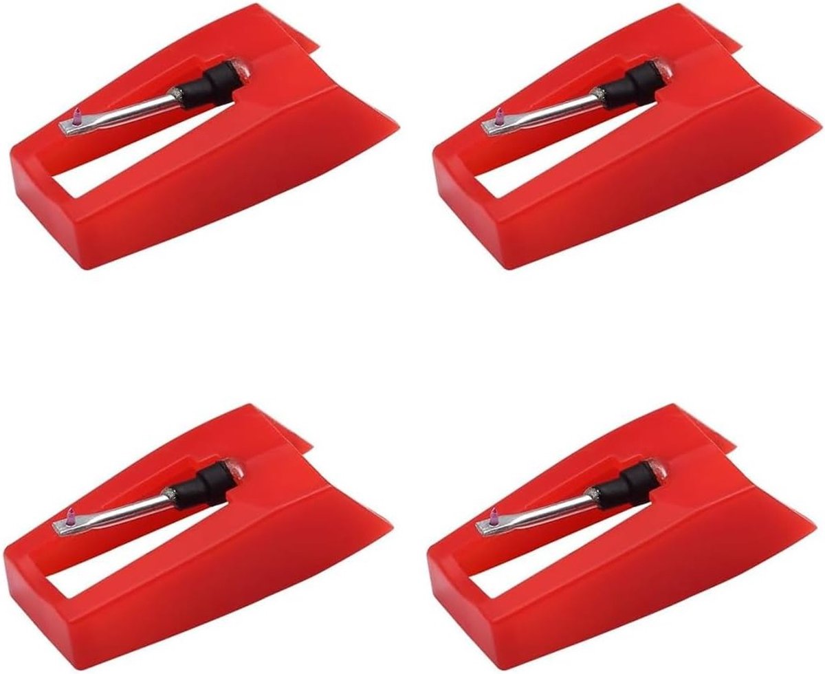 Set van 4 vervangende platenspelernaalden, nauwkeurige stylus voor optimale geluidskwaliteit en luisterervaring