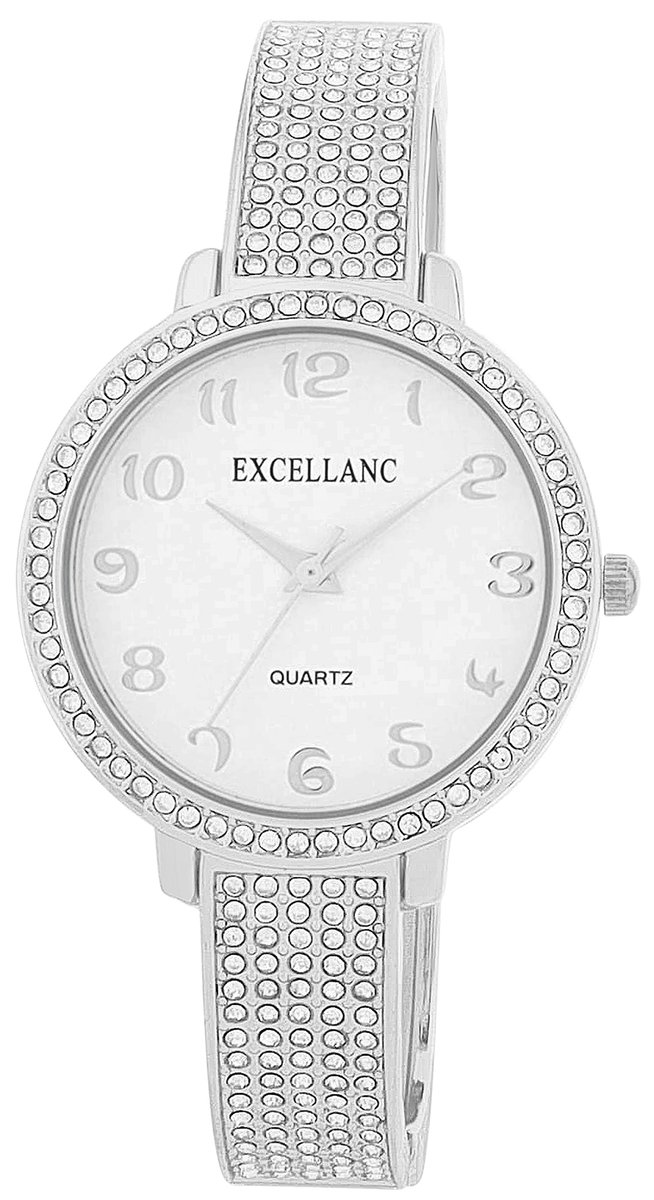 EXCELLANC dameshorloge metaal 1800264 Elegant horloge met metalen band, modern