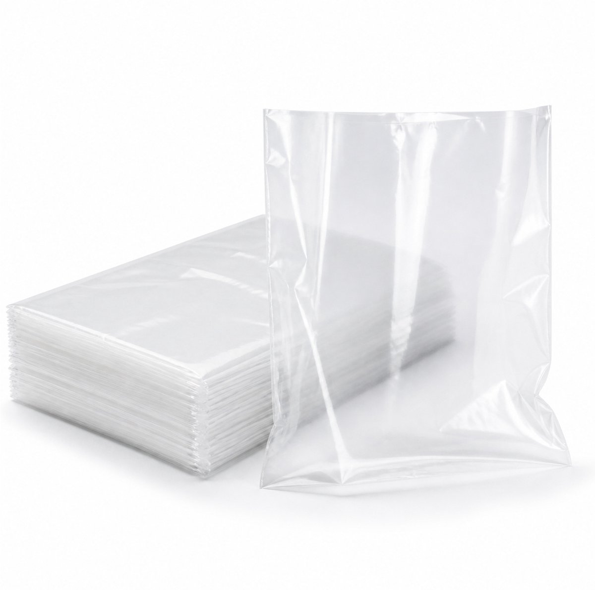 Inpakr Noppenfolie Zakjes Transparant - 400 x 400 + 50 mm - 3-laags (10 mm nop) | 80 micron - Plakstrip - 125 stuks