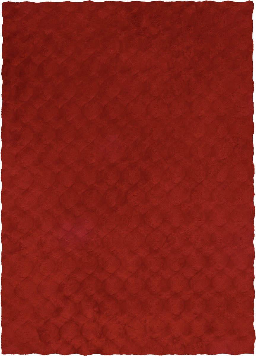 Vloerkleed Diamond Cut 800 rood – 200 x 290 cm – 100% polyester, machinegeweven