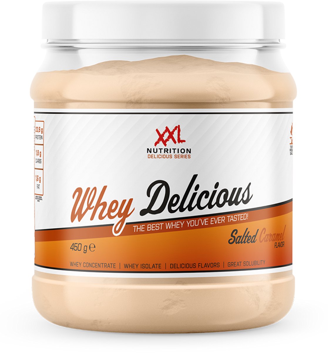 Bol.com XXL Nutrition - Whey Delicious - 80% Eiwit - Salted Caramel / Karamel Zeezout - Wei Eiwitpoeder met BCAA & Glutamine, Pr... aanbieding