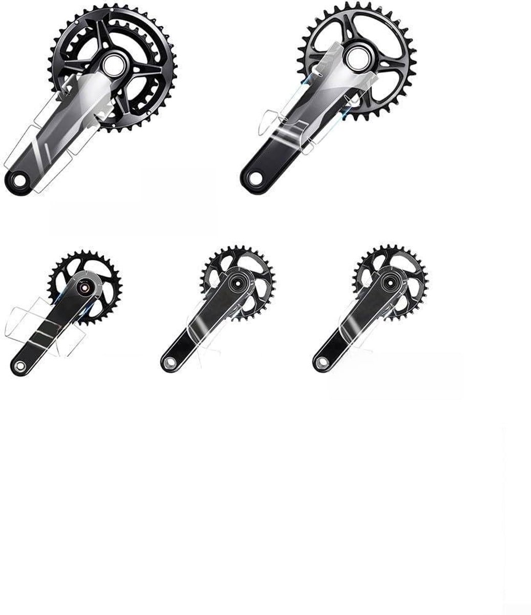 Dailygoods- Fiets-crank Anti-botsingsstickers - Set van 3 - Hoogwaardige Materialen - Transparant - Eenvoudig te Installeren - Lichtgewicht - Fietsstickers