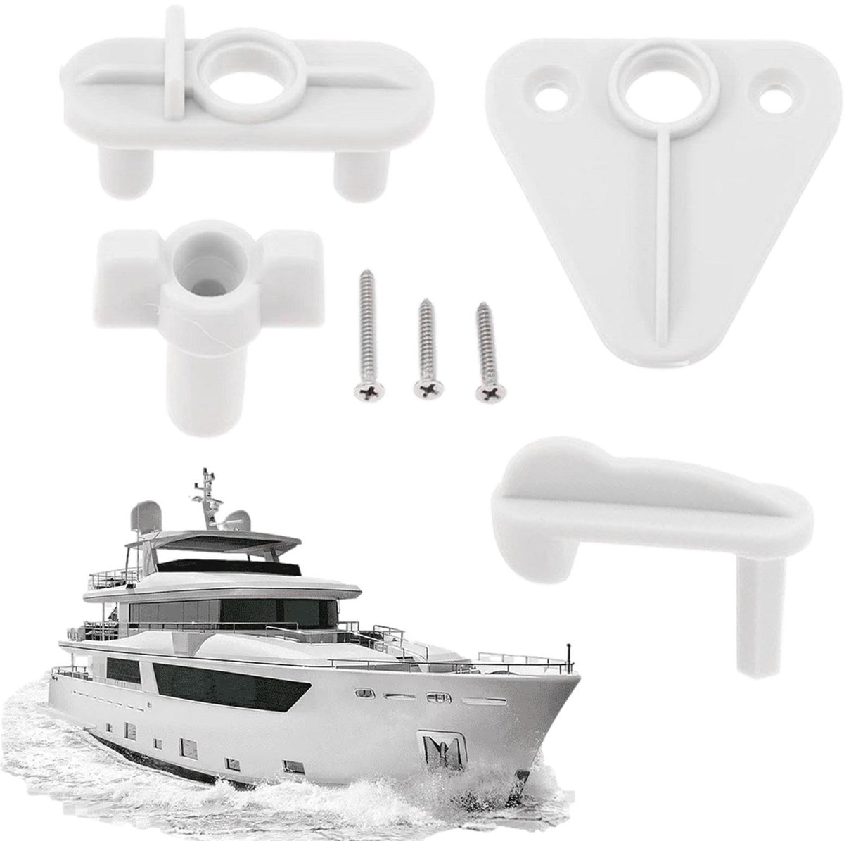Dailygoods - Universele Boot Deur Klink Set van 4 voor Marine Toepassingen