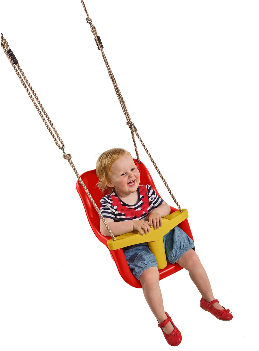 KBT baby schommelzitje Luxe rood/geel — afbeelding 2