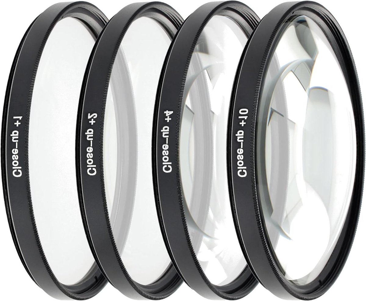 Macro Voorzetlens - Close-up Lens - Detailopnames Maken - Hoogwaardige Glazen Lenzen - 72 mm - Zwart