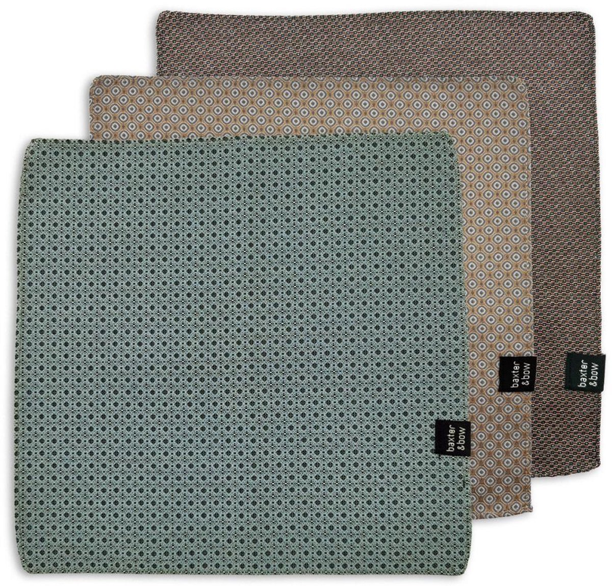 Baxter & Bow - Pochet Set Heren - 3 Stuks - City Classic