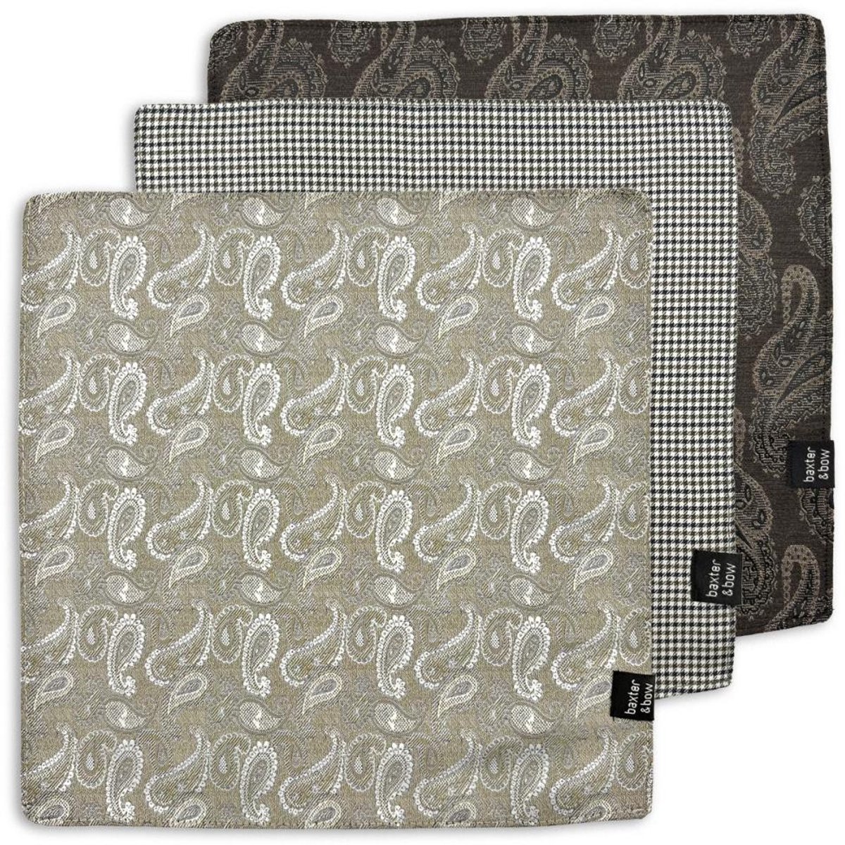 Baxter & Bow - Pochet Set Heren - 3 Stuks - Classic Corner