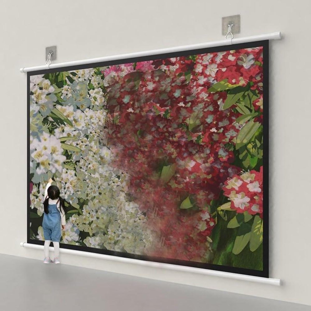Projectiescherm - Filmscherm - Thuisbioscoop - Handmatig Intrekbaar - 40 inch 4:3 - Wit