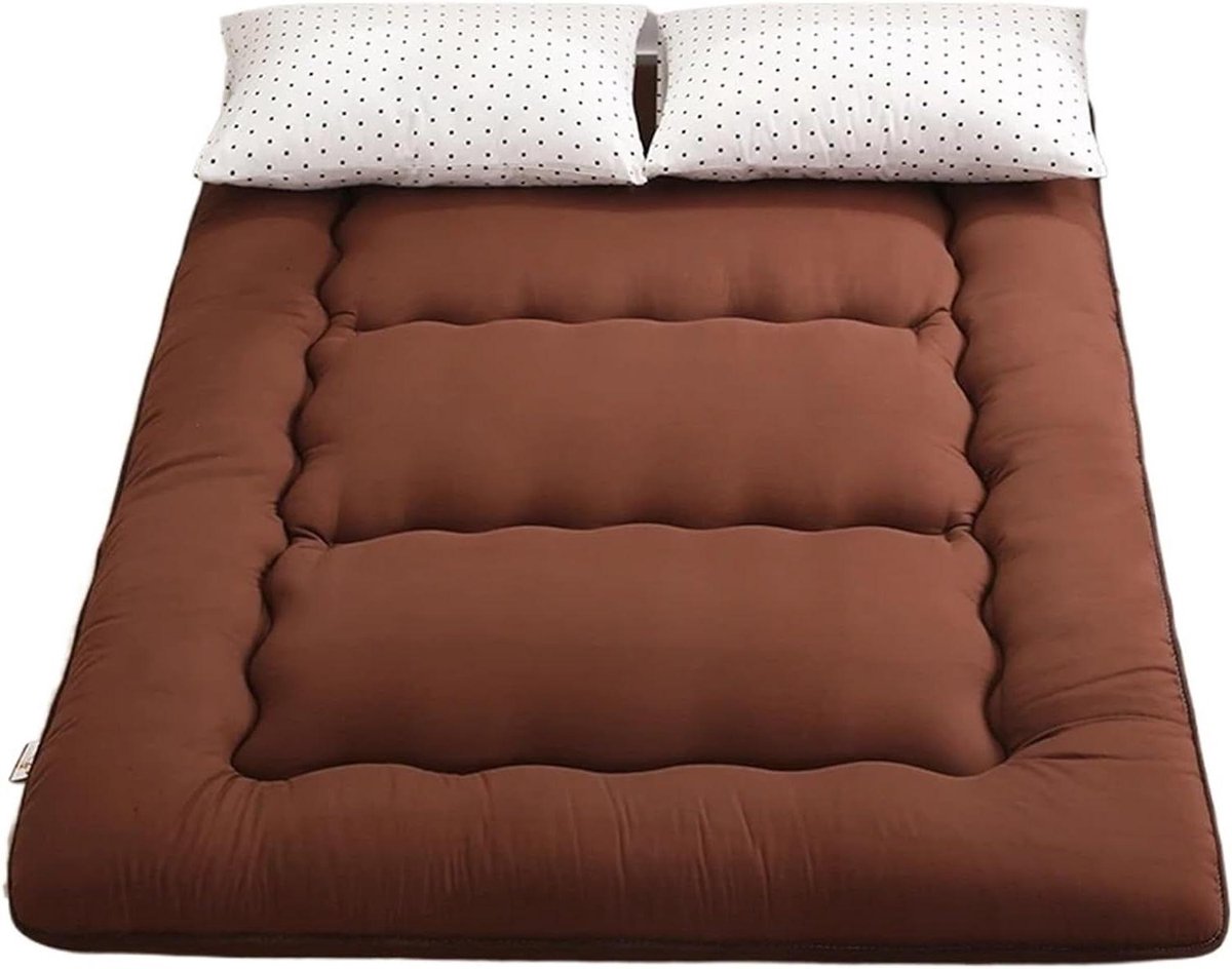 Tatami Futon Matras - Vloer Bed - Comfortabel Slapen - Opvouwbaar Ontwerp - 200 x 220 cm - Bruin
