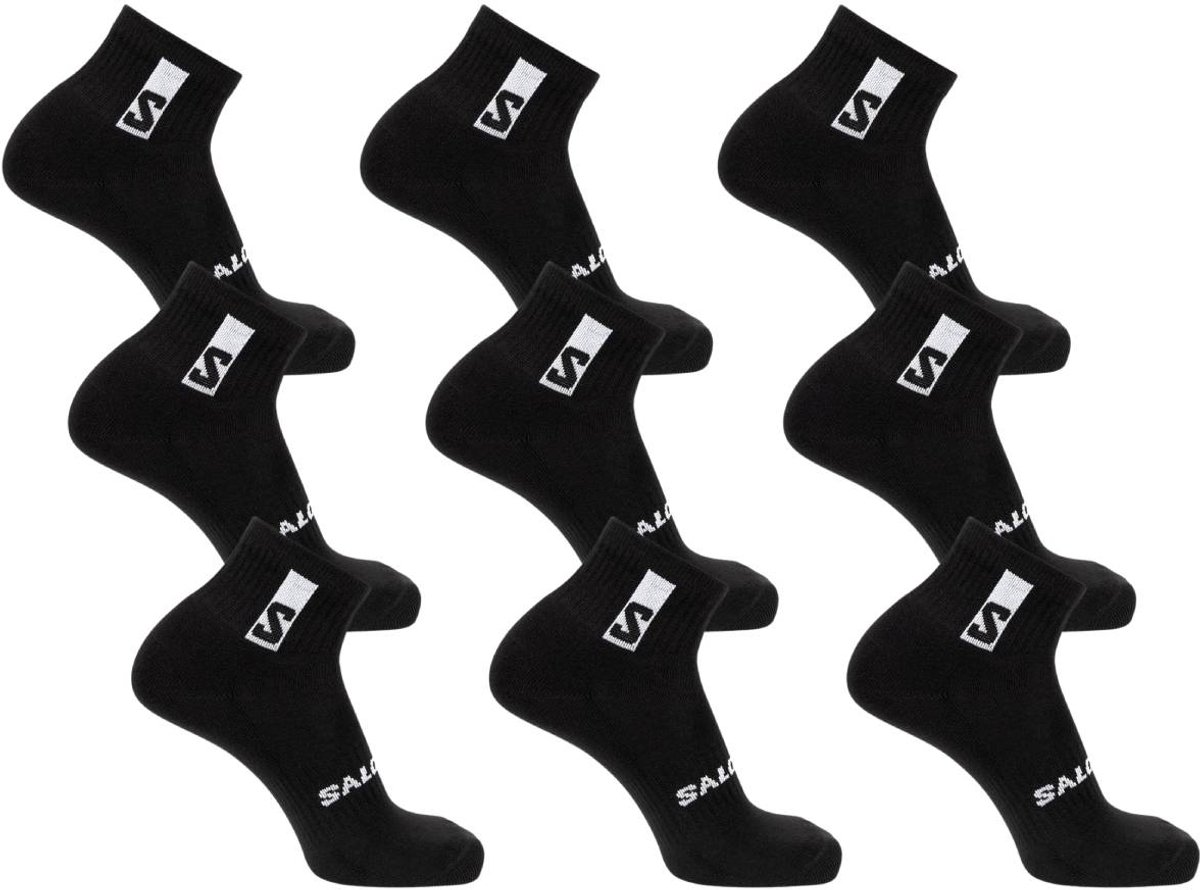 Salomon Everyday Ankle Socks 9-Pack Enkelsokken Zwart