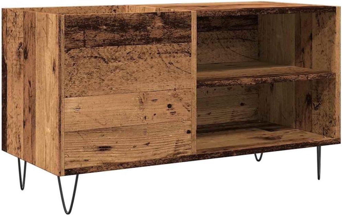 QIN® Platenspeler Kast - Platenspeler Meubel - Ip Kast - 85x38x48cm - Hout - 85cm x 38cm x 48cm