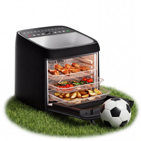 Princess Heteluchtfriteuse - Airfryer Oven Vision - 182288 - 12,6L capaciteit - 1800W - 12 Bakprogramma's - PFAS-Vrij - WK
