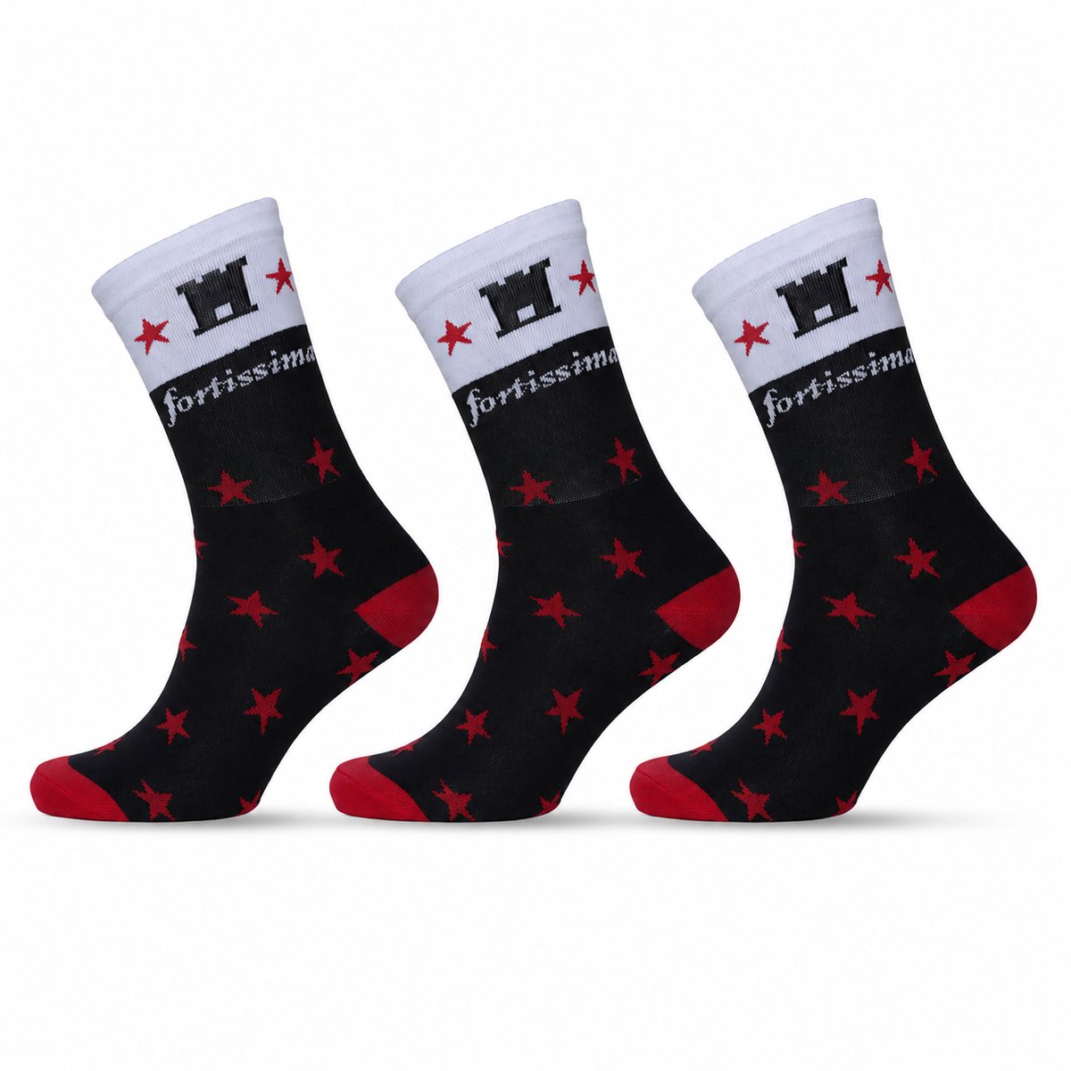 Fortissima Fietssokken 3-pack - Heren en Dames - Drenthe - Maat 39/41