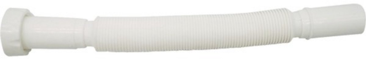 Flexibele Aansluitslang voor Sifon 1¼" x 32 mm – Kunststof Afvoerbuis 34-80 cm – Wit