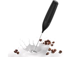 Elektrische melkopschuimer, roestvrijstalen garde, draagbare mini-mixer geschikt voor koffie, espresso, latte en warme chocolademelk