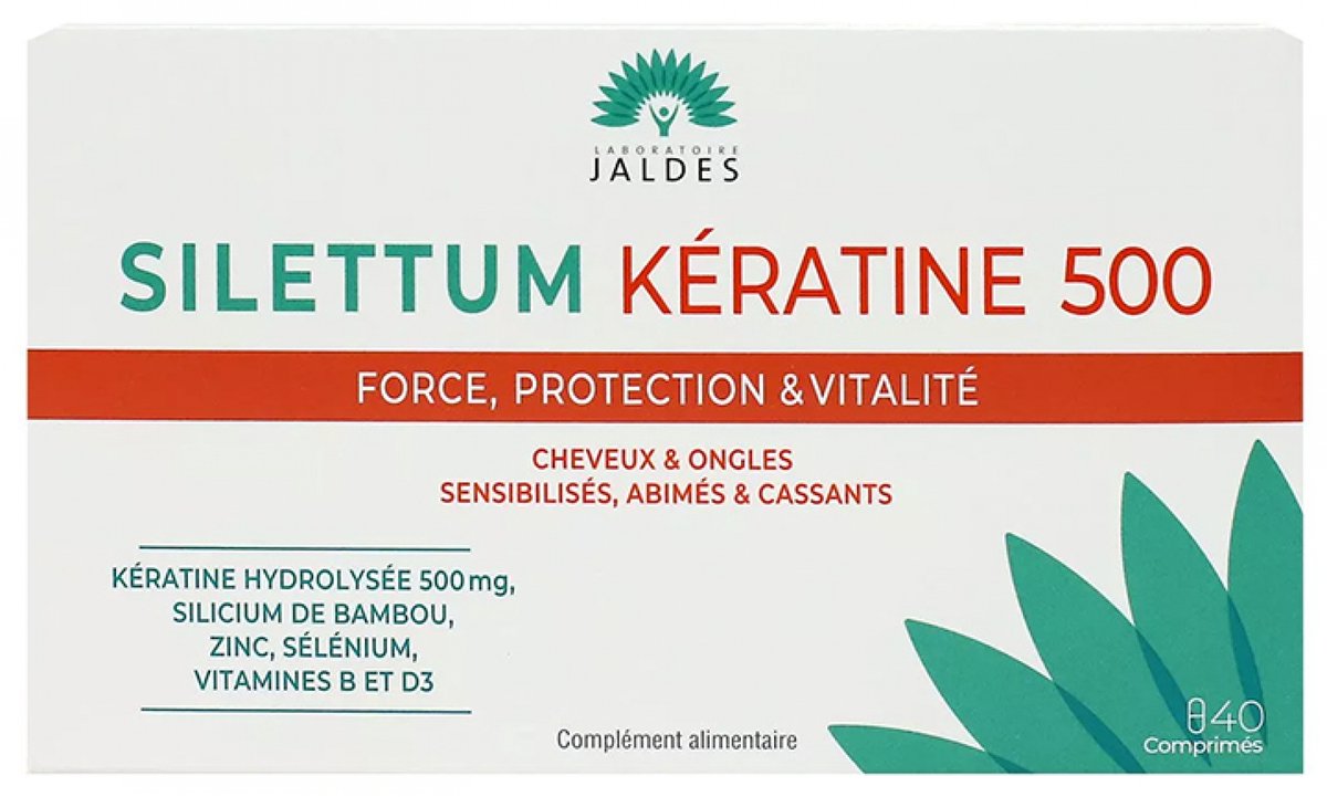 Jaldes Silettum Kératine 500 40 Tabletten