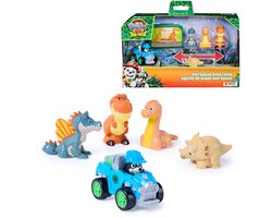 PAW Patrol - De Dino Film - Pup Squad Dino Crew met 1 unieke Rex Pup Squad Racer en 4 dinosaurusfiguren die kunnen rollen