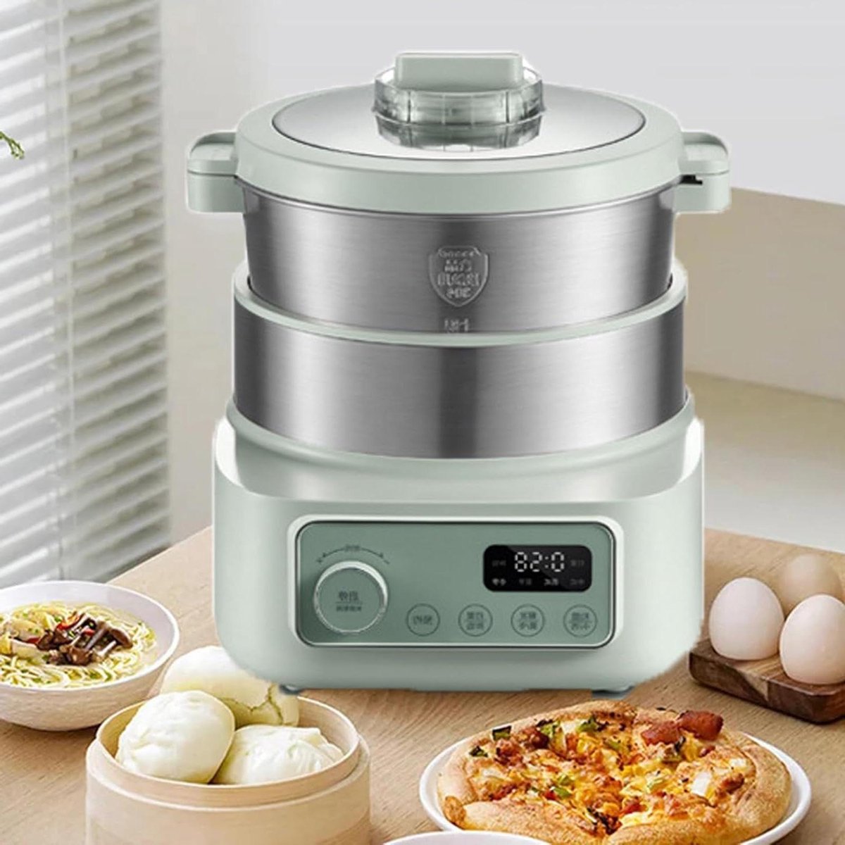 Deegkneedmachine - Deegmixer Keukenmachine - Bakken Brood Koekjes - Met Fermentatiefunctie - 5 Liter - Zwart