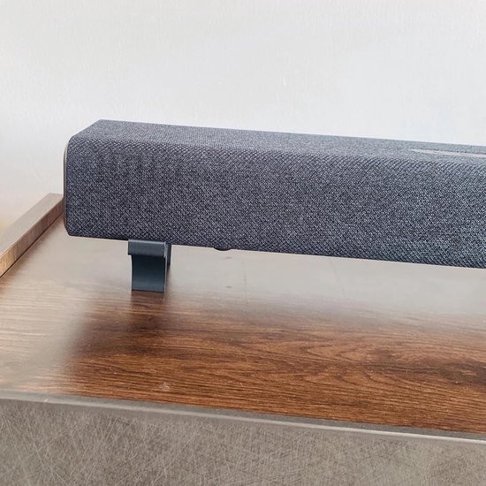 Soundbar Verhogers - Luidspreker Stands - Verbeter Geluid - Montage zonder gereedschap - Verstelbare breedte - Wit Zwart — afbeelding 2